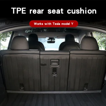 Аксессуар для модификации обивки из TPE для Tesla model Y, накладка на багажник, подушка для спинки заднего сиденья