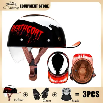 Летний мотоциклетный шлем, мужская и женская бейсболка для Harley, ретро-шлемы, защитное снаряжение для мотоциклистов, Гоночное снаряжение