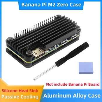 Banana Pi M2 Zero Алюминиевый Корпус Силиконовый Радиатор Пассивного Охлаждения Металлический Корпус Дополнительная Антенна OTG Power для платы BPI-M2 Zero