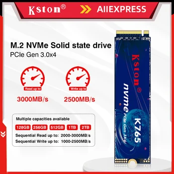 Kston M.2 NVMe Внутренний жесткий диск 128 ГБ 256 ГБ 512 ГБ 1 ТБ 2 ТБ PCIe3.0 X4 Твердотельный накопитель Жесткий диск M2 2280 Для Настольного ноутбука