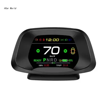 6XDB Автомобильный HUD Headup-Дисплей LED GPS Датчик скорости, Проектор на лобовое стекло, Сигнализация о превышении скорости, Напоминание Об усталости при вождении Модель 3/Y