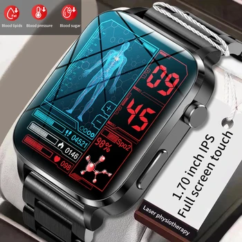 LIGE 2023 Новые Смарт-часы Мужские Уличные Часы Bluetooth Звонки Лазерная Терапия Фитнес-Трекер Браслет Для Android Ios Smartwatch