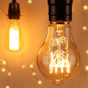 Электрическая лампочка Эдисона с Регулируемой Яркостью E27 40 Вт 220 В Ретро Винтажная лампа Эдисона, Ампульные лампы Накаливания, Винтажная лампа Эдисона, Ретро Свет