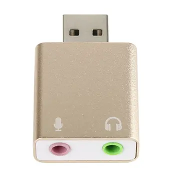 Звуковая карта USB От USB до 3,5 мм Аудио Адаптер для наушников Внешняя звуковая карта Аудиокарта 7.1 для микрофона наушников Компьютера ПК
