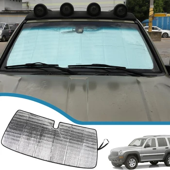 Солнцезащитный козырек на лобовое стекло автомобиля, защита от ультрафиолетовых лучей, чехол для Jeep Liberty 1999-2007, солнцезащитные козырьки, изоляционные Аксессуары для интерьера