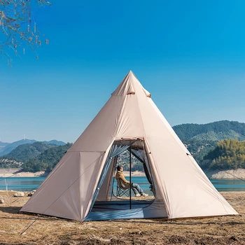 Палатка для кемпинга на высшем уровне на открытом воздухе, двухслойная, с одной спальней, Однокомнатная палатка, Многоместный Полевой кемпинг, Оборудование для самостоятельных прогулок