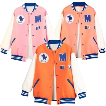 Nijisanji Vtuber Mysta Rias Пальто для косплея Cherry Blossom Festival Бейсбольная куртка трех цветов