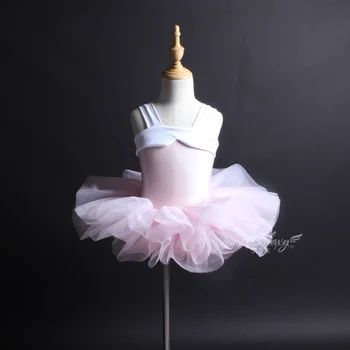 Юбка для балетных Танцев для девочек, Розовая, Новое Поступление, Профессиональная Пачка на заказ, Детский Конкурсный Балетный Танцевальный костюм