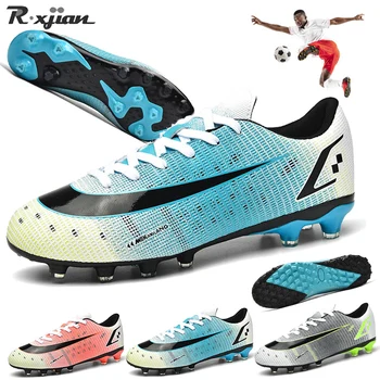 Новая выпущенная Сверхлегкая Футбольная обувь Для Мужчин, Уличные Футбольные Ботильоны FG/TF, Детская Нескользящая Футбольная спортивная обувь Унисекс