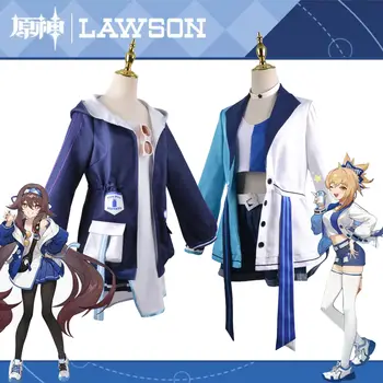 Brdwn LAWSON x Genshin Impact Game Женский костюм для косплея Хутао Йоимия JK Униформа Куртка с капюшоном Парик Полный комплект