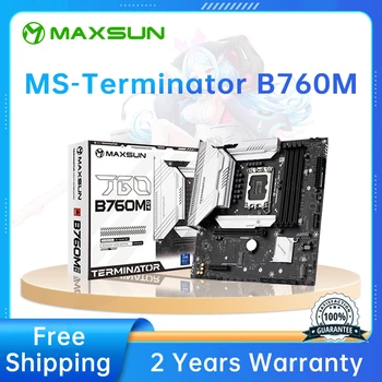 Материнская плата MAXSUN Terminator B760M D4 Двухканальная 4 * DDR4 PCIE4.0 LGA1700 С поддержкой Intel 12th/13th Core (12400F/13400F/13600)