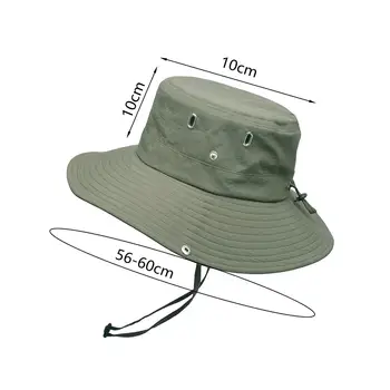 Широкополая шляпа со складными широкими полями для мужчин и женщин, Упаковываемая солнцезащитная шляпа с ремешком, Рыбацкая шляпа для верховой езды, велоспорта, пляжного отдыха, пеших прогулок