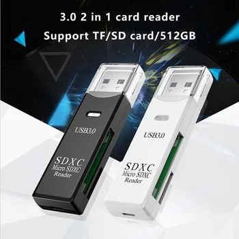 Устройство чтения карт памяти 2 В 1 USB 3,0 Micro SD TF, Высокоскоростной Адаптер для записи нескольких карт, флэш-накопитель, Аксессуары для ноутбуков