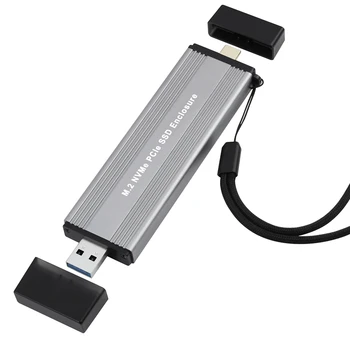 Корпус твердотельного накопителя M.2 NVME Pcie с USB C 3.1 Gen 2 USB3.0 для M.2 M Key Корпус жесткого диска для 2230 2242 2260 2280