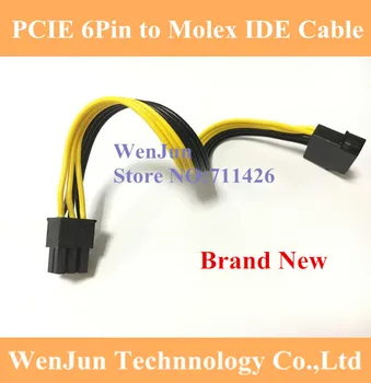 Высококачественный кабель питания Molex D от 4pin до 6pin PCIE IDE от 4pin до 6pin Кабель питания видеокарты от 6 pin до 4 pin кабель Бесплатная доставка