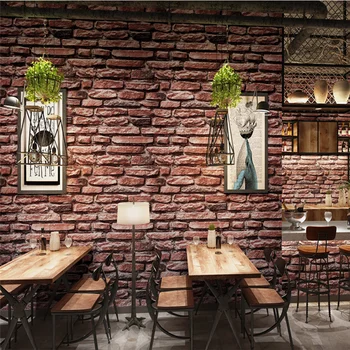 beibehang новые высококачественные 3D кирпичные обои в стиле ретро papel de parede из кирпича, античный кирпичный фон, водонепроницаемые обои для ресторана