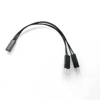 10 шт. Материнская плата HDD Светодиодный кабель 2Pin от 1 до 2 Разветвителей С поддержкой переключателя двойного запуска