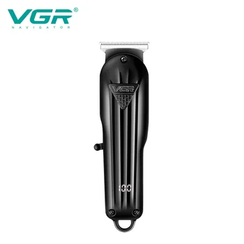 VGR триммер для волос V982 USB перезаряжаемая машинка для стрижки волос масляная головка отбеливающая гравировка машинка для стрижки волос водонепроницаемый ЖК-дисплей