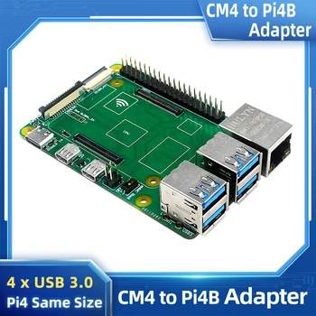 Плата ввода-вывода Raspberry Pi CM4 для вычислительного модуля Raspberry Pi 4 CM4 к адаптеру PI 4B с 4 Портами USB 3,0 PoE CSI Ethernet GPIO