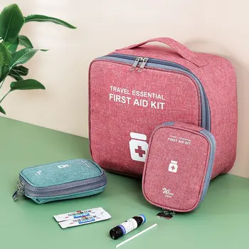 Переносная аптечка из ткани Оксфорд, Аптечка первой помощи, Аварийный кейс для выживания на открытом воздухе, сумка для хранения таблеток для домашних лекарств