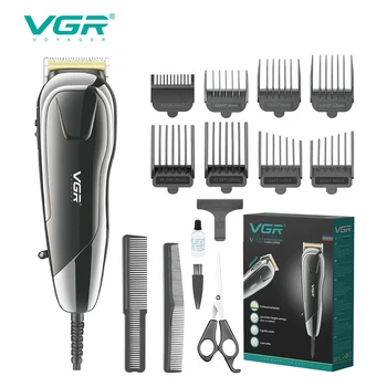 VGR Машинка для стрижки волос Электрическая Машинка для стрижки волос Профессиональный Триммер для Волос Регулируемая Машинка для Стрижки Волос Проводной Триммер для мужчин V-127