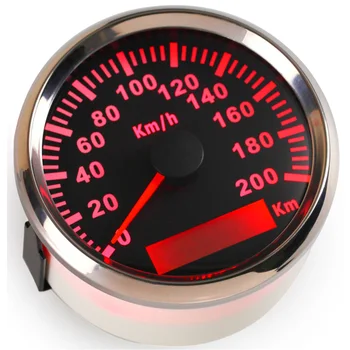 0-200 км/ч Водонепроницаемые GPS-датчики скорости 85 мм, Диаграммы скорости, Спидометры 9-32 В с Красной подсветкой и Антенной для Грузовика, Автомобиля, Корабля, Фургона