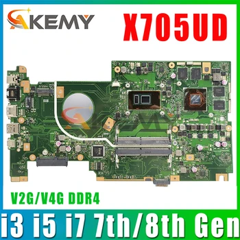 X705UD Материнская плата Для ASUS VivoBook X705UDR X705U Материнская плата ноутбука i3 i5 i7 7th/8th Gen V2G/V4G DDR4