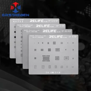 RELIFE iPhone11 12 Pro Max Стальная Сетка A8 A9 A10 A11 A12 A13 A14 Модуль для ремонта мобильных телефонов EMMC/EMCP PCIE/NAND Жестяная сетка 8P X XS