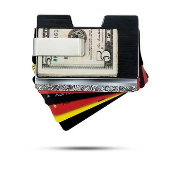Сверхтонкий кошелек Bankr Stake с RFID-блокировкой, держатель для карт с зажимом для денег