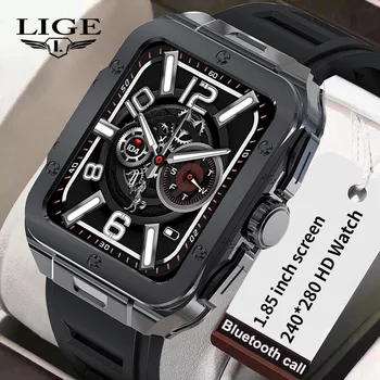 Мужские Смарт-часы LIGE Smartwatch 2023 для Android и iOS, фитнес-часы с Bluetooth-вызовом, трекер активности с полным сенсорным экраном HD Scree