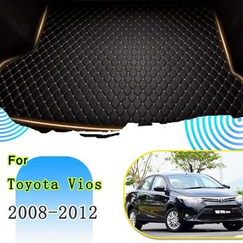 Автомобильный Коврик для заднего багажника Toyota Vios XP90 2008 2009 2010 2011 2012, Кожаный коврик-органайзер для бака, Аксессуары для автомобилей, Аксессуары для автомобилей