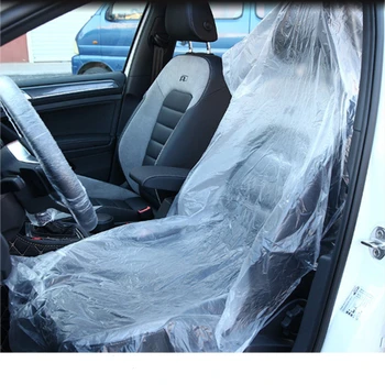 Универсальный автомобильный одноразовый пластиковый мягкий чехол для сиденья, водонепроницаемый, для ремонта автомобиля, одноразовый чехол для сиденья