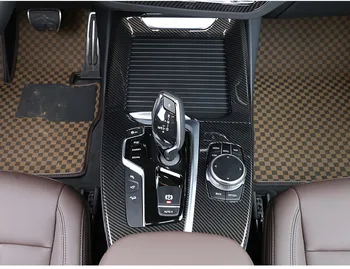 Стиль углеродного волокна для BMW X3 G01 X4 G02 2018 2019 Автомобиль ABS Центральная консоль Переключения передач Декоративная панель Крышка Отделка Аксессуары