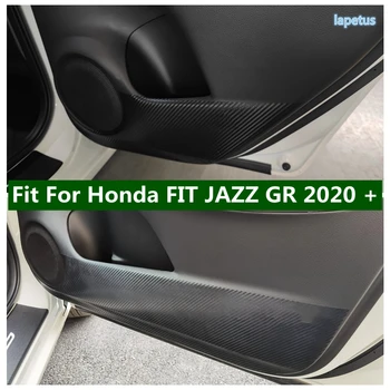 Защитная панель внутренней двери автомобиля, наклейка с защитой от ударов, Модифицированный внешний вид из углеродного волокна, аксессуары для Honda FIT JAZZ GR 2020 - 2022