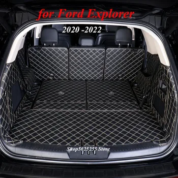 для Ford Explorer 2020 2021 2022 Коврик для заднего багажника Грузовой Лайнер Водонепроницаемый, полностью охватывающий Багажник, Чехол для багажника, Поглаживающий