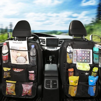 Новая сетка для обновления спинки автомобильного сиденья, многофункциональный планшет для размещения, многопортовая сумка для хранения, складная сумка для хранения большой емкости