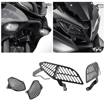 Матовые черные защитные щитки для фар Yamaha Tracer 9 Tracer9 GT 2021 2022, Защита головного света мотоцикла, Решетка, крышка