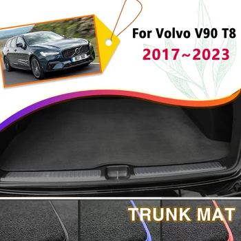 Коврики для заднего Багажника Volvo V90 T8 2017 2018 2019 2020 2021 ~ 2023 Багажник Грузовой Лайнер Лоток Багажник Напольные Накладки Автоаксессуары