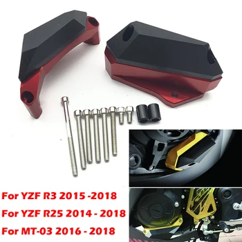 Для YAMAHA YZF R3 R25 YZFR3 YZFR25 MT-03 MT03 2014-2016 2017 2018 Корпус двигателя Мотоцикла Защитная Крышка Защита От Крушения Рамка Слайд