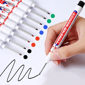 20 мм Чернильная ручка-маркер с длинной головкой, Многоцелевой маркер для глубоких отверстий, Деревообрабатывающие ручки