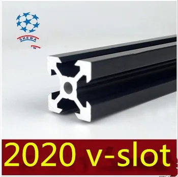 2020 алюминиевый экструзионный профиль европейского стандарта 2020 v-образный вырез белого или черного цвета длина 550 мм алюминиевый профиль для верстака 1шт