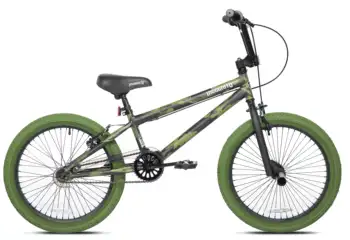 20-дюймовый детский велосипед BMX для мальчика Incognito, зеленый камуфляж