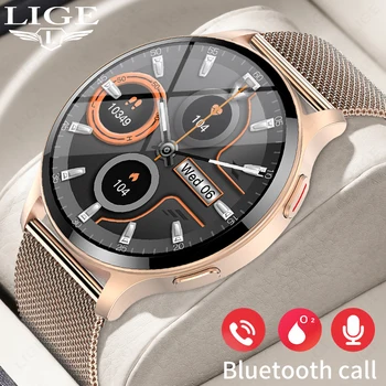 LIGE Новые смарт-часы с Bluetooth-вызовом, женские Физиологические функции, Спортивный Фитнес-браслет, Водонепроницаемый Монитор здоровья, Умные часы Для мужчин