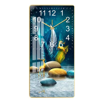 Часы с изображением хрустального фарфора, настенные часы для гостиной, кабинета, Скандинавские настенные подвесные домашние Модные Немой часы, креативные часы