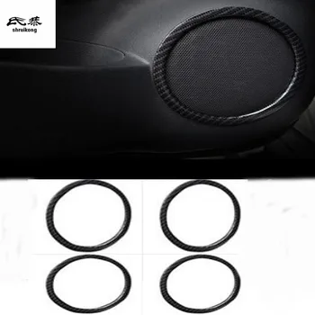 4 шт./лот, автомобильная наклейка из АБС-карбонового волокна, декоративная крышка динамика двери автомобиля для 2014-2019 Nissan X-TRAIL, автомобильные аксессуары
