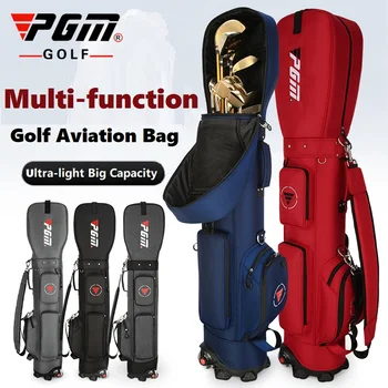 Авиационная сумка для гольфа PGM с Колесиками, Многофункциональная ультралегкая Сумка для гольфа, Дорожная Сумка Большой Емкости, Стандартные Сумки для хранения мячей для гольфа