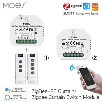 MOES ZigBee 3.0 Умный Модуль Переключения Штор Моторизованные Рольставни Жалюзи Мотор Tuya Smart Life Alexa Echo Google Home
