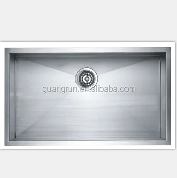 Бытовая кухонная раковина GR-3219 763x433x253 мм из нержавеющей стали, изготовленная на заказ вручную