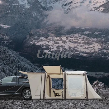 Портативная водонепроницаемая автомобильная задняя палатка, Навес для кемпинга на открытом воздухе, надувной походный зонт на 3-5 человек