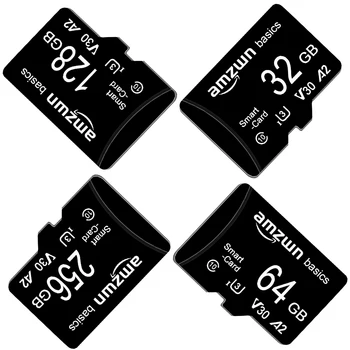 Мини TF/SD карта 256 ГБ 64 ГБ A2 Class10 Карта памяти 128 ГБ 32 ГБ Высокоскоростная камера флэш-памяти Черный